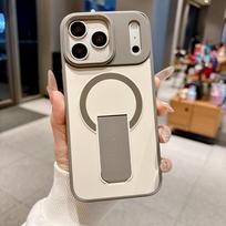 For Magsafe Invisible Stand Magnetic Case For iPhone Air 17 17E 16 E 15 14 13 12 11 Pro Max Plus Bracket Matte Armor Cover Funda iPhone Air