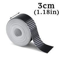 1-20m Nano Carbon Fiber Car 3D Tape Sticker Door Mirror Self Adhesive Paste Protector Strip DIY Protection Protective Waterproof Long 1m (39.3in)