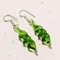 Natural Peridot Gemstone Handmade 925 Sterling Silver Jewelry Earring 2.17  AE-12886