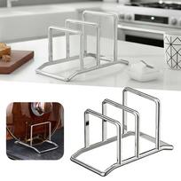 Multi-functional Pan Lid And Chopping Board Stand Optimizes Kitchen Space, Keeps Countertop Tidy. Home Kitchen Essentia China Mainland