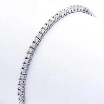 925 Sidabro Apyrankė 16CM Iki 19CM Teniso Apyrankė 2.5MM Cirkonis Vestuvių Metinių Dovana 16cm sidabras
