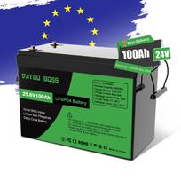 24V 100AH Lifepo4 Battery  (Built in 100A BMS, 2560WH), 10 Year Lifespan, Perfectly for RV, Trolling Motor, Solar System 24 V 100 Ah