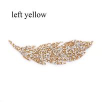 Decoration Motifs Sticker Thermal Transfer Leaves Clothing Accessories Hotfix Rhinestone Patches left geltona