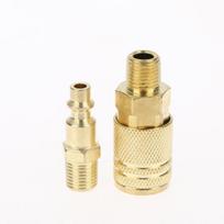 Us Type Air Hose Quick Connect Plug & Coupler With 1/4 Npt Fitting Male Thread American Standard Pneumatic Accessories B