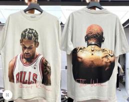 Dennis Rodman Vintage 90S T-shirt Unisex T-shirt XXXL gray