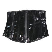 Zipper PVC PU Leather Steampunk Gothic Waist Trainer Breathable Underbust Corset Bustier Xxs