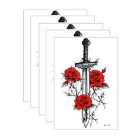 5 Sheets Tattoo Stickers Skin-Friendly Temporary Tattoos for Adults And Kids B