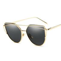 Sexy Retro Cat Eye Sunglasses Women  Designer Metal Luxury Sun Glasses Female Black Vintage Fashion Ladies Oculos De Sol