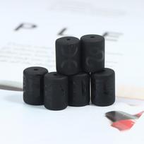 12 Zodiako Karoliukų Pakabukų Matinis Juodas Oniksas Zodiako Ženklų Karoliukai Cilindro Pakabukas black