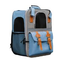 Pet Carrier Backpack Portable Large Capacity Reflective Breathable Dog Backpack Carrier for Cats mėlyna