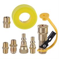 Pack of 7 Propanes Adapter Quick Connecting Accessory Brass Propanes Fitting with Seal Tape Suitable for Campers