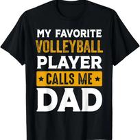 Funny Volleyball Dad Novelty For Father's Day T-Shirt S juoda