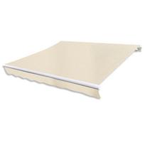 vidaXL Sulankstoma markizė, vald. rank. būd., 300cm, kreminės spalvos