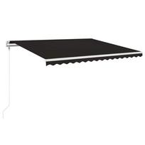 vidaXL Automatinė markizė su LED/vėjo jutikliu, antracito, 450x350cm