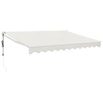 vidaXL Automatinė ištraukiama markizė, kreminės spalvos, 3,5x2,5m