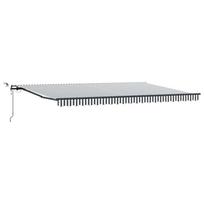 vidaXL Automatinė ištraukiama markizė, antracito ir balta, 500x300cm