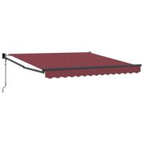 vidaXL Automatinė ištraukiama markizė, bordo spalvos, 300x250cm