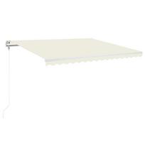 vidaXL Automatinė markizė su LED/vėjo jutikliu, kreminė, 450x350cm