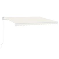vidaXL Automatinė markizė su LED/vėjo jutikliu, kreminė, 450x300cm