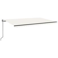 vidaXL Automatinė markizė su LED/vėjo jutikliu, kreminė, 500x350cm