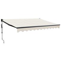 vidaXL Automatinė ištraukiama markizė, kreminės spalvos, 3x2,5m