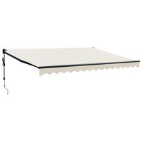 vidaXL Automatinė ištraukiama markizė, kreminės spalvos, 4x3m