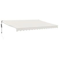 vidaXL Automatinė ištraukiama markizė, kreminės spalvos, 4x3m