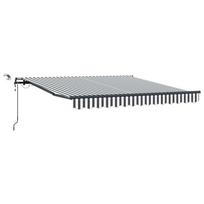 vidaXL Automatinė ištraukiama markizė, antracito ir balta, 300x250cm