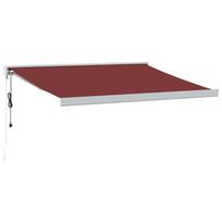 vidaXL Automatinė ištraukiama markizė, bordo spalvos, 350x250cm