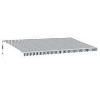 vidaXL Automatinė ištraukiama markizė su LED, antracito ir baltos spalvos, 600x300 cm