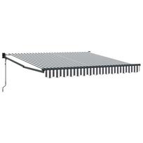 vidaXL Ištraukiama markizė, antracito ir baltos spalvos, 3x2,5 m, audinys ir aliuminis