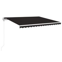 vidaXL Automatinė markizė su LED/vėjo jutikliu, antracito, 400x350cm