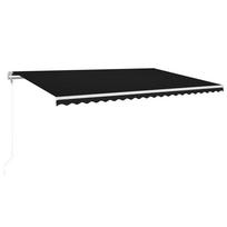vidaXL Automatinė markizė su LED/vėjo jutikliu, antracito, 500x300cm