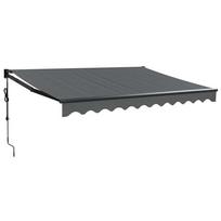 vidaXL Automatinė ištraukiama markizė, antracito spalvos, 3,5x2,5m