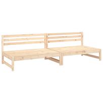 vidaXL Vidurinės sodo sofos dalys, 2vnt., 120x80cm, pušies masyvas