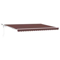 vidaXL Automatinė ištraukiama markizė su LED, ruda, 450x300cm
