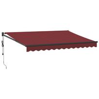 vidaXL Automatinė ištraukiama markizė, bordo spalvos, 350x250cm