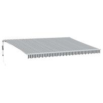 vidaXL Automatinė ištraukiama markizė, antracito ir balta, 500x300cm