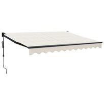 vidaXL Automatinė ištraukiama markizė, kreminės spalvos, 3,5x2,5m