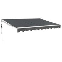 vidaXL Automatinė ištraukiama markizė, antracito spalvos, 3,5x2,5m