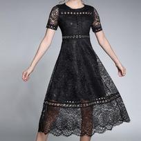 Women Lace Floral Sweetheart Fit And Flare Cocktail Dress For Elegant Evening Parties S（Tag S=US XXS） juoda
