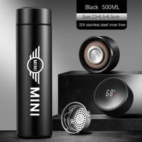 Lazerinis automobilio emblemos termosas 500ML Izoliuotas puodelis skirtas MINI Cooper R56 F56 R50 JCW Cabrio Aceman Countryman Clubman Roadster