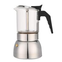 Stainless Steel Moka Pot Caffe Machine Glass Espresso Coffee Makers Latte Percolator Stove Top Moka Coffee Maker 200/300/450ML