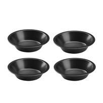 LMETJMA Mini Pie Pans Carbon Steel Pie Pans Nonstick Small Pie Tins Round Bread and Meat Pie Tins for Cake Bread Dessert
