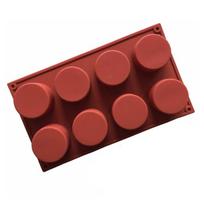 8 Hole Silicone Cake Mold Tray Pans Round Baking Mold Kitchen Silicone Nonstick Baking Pans Reusable Cake Pans Bakingt Tools