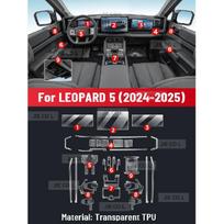 For LEOPARD 5 2024 2025 Anti-scratch Car Interior Center Console Media Dashboard Navigation TPU Protector Film Left rudder driving