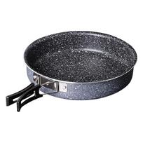 Stone Coated Frying Pan 22cm Diameter Nonstick Flat Bottom Skillet with Foldable Handle Suitable for Home Cooking and Induction Cooktops One Size
