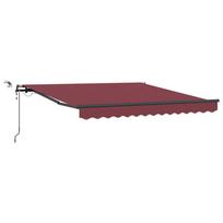 vidaXL Automatinė ištraukiama markizė su LED, bordo spalvos, 300x250cm