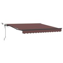 vidaXL Automatinė ištraukiama markizė su LED, ruda, 300x250cm