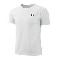 2026 Fashion Summer Dumbbell Men Cotton T Shirt Athleisure Sporty Casual Hipster Trendy Activewear Comfortable TShirt M